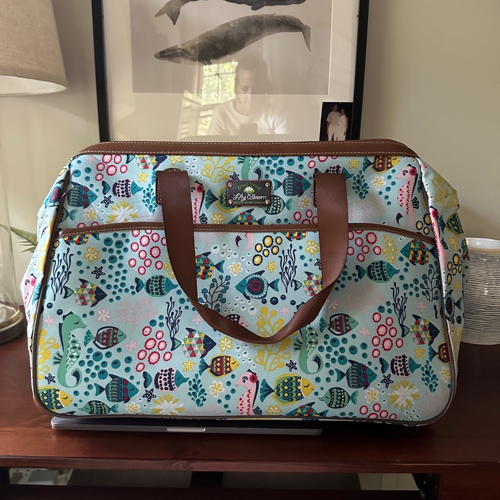 Lily Bloom duffel bag with wheels